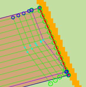 Indien de curve fitting op een andere punt van de lijn (waar deze nu op aansluit) dient te eindigen dan moet de kopakker referentielijn