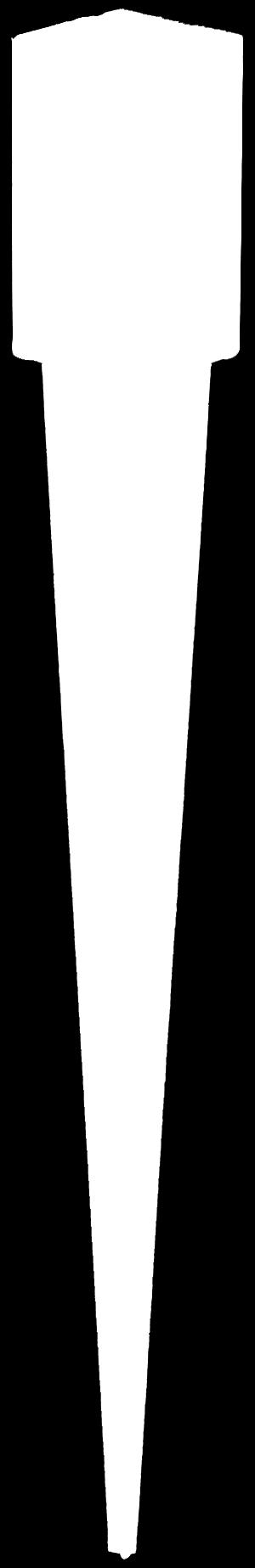 m/diamantkop 6,8 x 6,8 x 190 cm