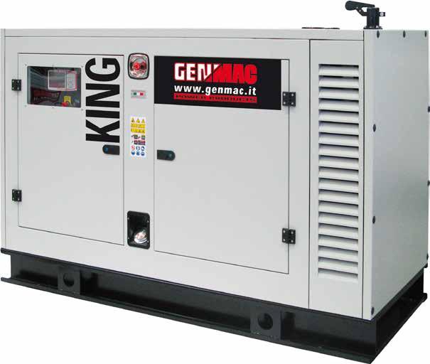 Dieselgeneratoren 55 1600 mm KING G60 PSA 2250 mm 1056 mm 1038 mm 2250 mm STRONG G40 YSA-E Geluidgedempte dieselgeneratorsets 1500 tpm, geschikt