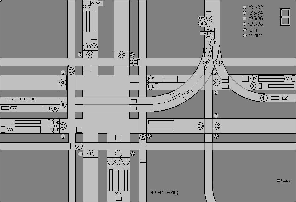 Figuur 7.4 Schematische weergave 7.2.3 Stopstreep richting 08 Tijdens de observatie is een verschil in stopstreep waargenomen bij richting 08 bij twee verschillende rijstroken (zie figuur 7.5).