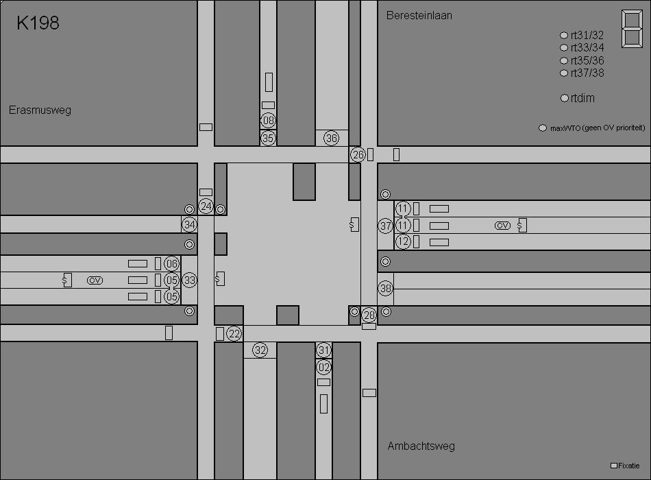 Figuur 11.2 Schematische weergave 11.2 Observatie Het kruispunt heeft een ontsluitende functie voor de aanliggende woonwijk naar de Erasmusweg.