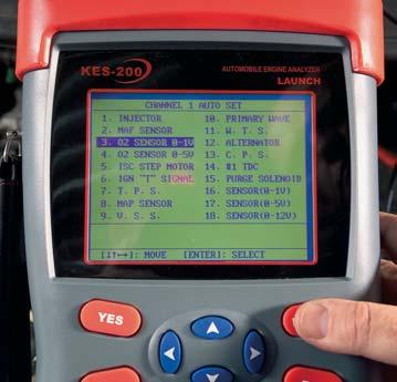 Simpel het component selecteren waaraan je wilt meten en de KES-200 stelt zich automatisch in. Ook voor het updaten van de software kiest Launch een vooruitstrevende aanpak.