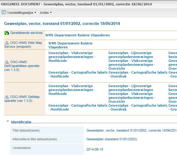 Figuur 28: Downloaden Open data vanuit Geopunt - Metadataset van de dataset Jouw dataset toevoegen Je kan ook je eigen dataset toevoegen aan de catalogus als je deze wil delen met andere gebruikers.