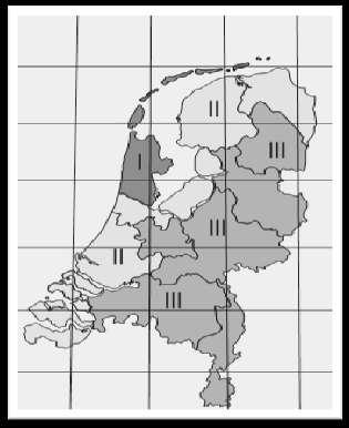 5.2 Platdak ballasttabel voor Nederland Locatie Gebied I; Kop van Noord Holland Gebied II; Rest van Noord Holland, Zuid Holland, Zeeland, Flevoland, Groningen en Friesland Gebied III; Drenthe,