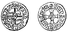 middeleeuwe muntvondst te oudenaarde 39 r Een kort gevoet kruis met in twee overstaande kwartieren een wapenschild. Ref. : Lucas 5.19 tot 5.22. Grevenbicht Koenrad ii van Schoonvorst (rond 1453) 13.
