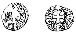 Mijt, imitatie van een mijt van Filips de Goede 1419-1467 (idem) 126. Mijt (ref.