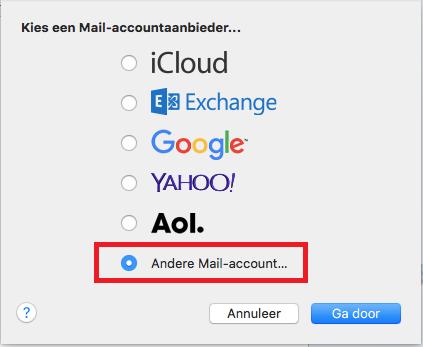Instellingen Apple Mail IMAP Hieronder wordt beschreven hoe u uw account in kunt stellen in Apple Mail gebaseerd op IMAP.