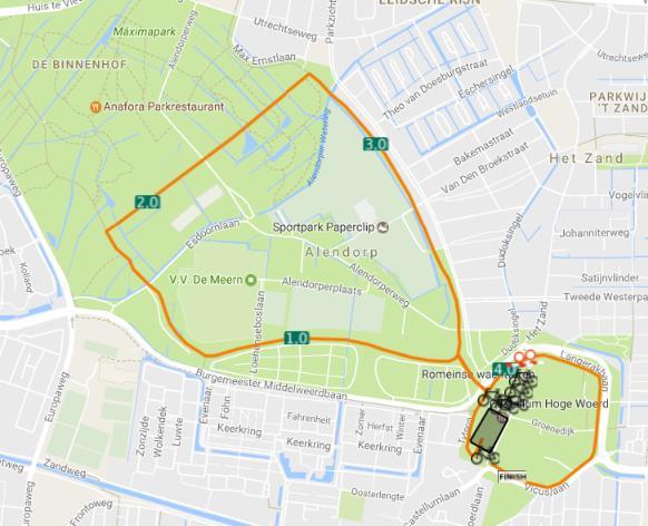 DAG 4 (1 juni 2017) - 5 KM (Kaart) Routes