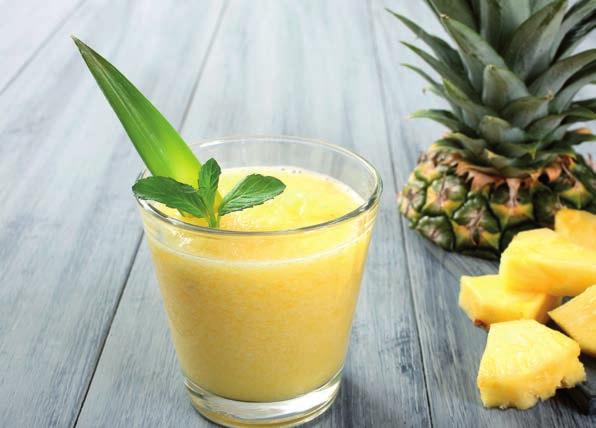 1 minuut romig pureren, eventueel met een korte onderbreking. Ananassmoothie (scherp) - Stukjes ananas (ca. 200g), bijv. uit de koelruimte, of ca.