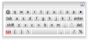 Een derde toetsenbordje is het bekende qwerty toetsenbord.
