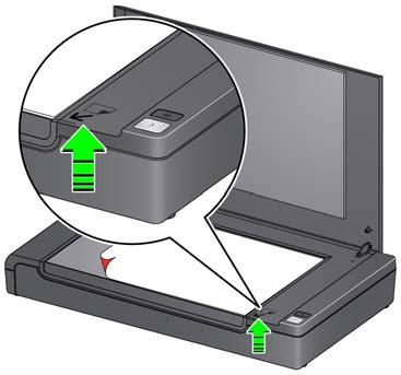 OPMERKINGEN: Zorg ervoor dat er geen documenten in de automatische documentinvoer van de scanner zitten wanneer u de flatbed wilt gebruiken.
