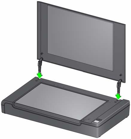 Het deksel vervangen U vervangt het deksel als volgt: Open de klep aan de bovenkant en verwijder deze van de glasplaat.