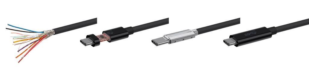 USB Type-C ondersteunt een 24-pins omkeerbare connector die aan beide kanten van de kabel gelijk is.