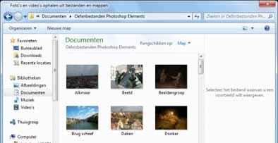 Dubbelklik op In Windows Vista: Dubbelklik op Dubbelklik op U ziet de oefenfoto s: U