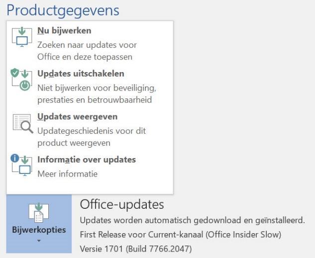 Geen technisch verhaal maar een kijkje in enkele kamers van dit kantoor in de wolken. Updaten die hap Ja, je kunt ook veilig blijven wachten tot de grote verplichte updates uitkomen.