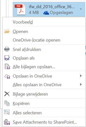 E-mailbijlagen meteen opslaan Bijlagen worden nog massaal opgeslagen in e-mailmappen. Vaak zijn deze niet voor anderen toegankelijk.