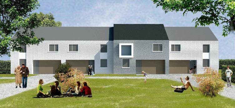 Project: Eekhoutstraat te Ardooie IN UITVOERING! In het centrum van Ardooie bouwt De Mandel 9 koopwoningen met drie slaapkamers.