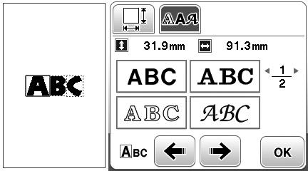 Letterptronen ewerken Druk op om terug te keren nr het lettertypeewerkingssherm.