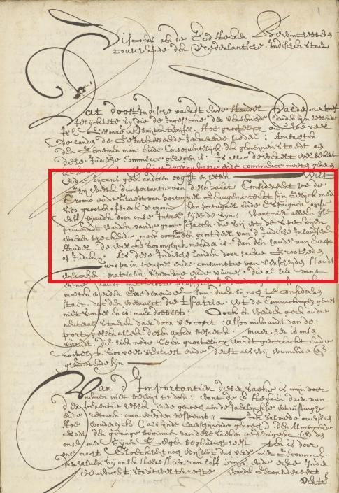 Intra-Aziatische handel Discours J.P. Coen 1.04.02 inv. nr. 4788 Brief van Jan Pieterszoon Coen aan de Heren XVII uit 1614.