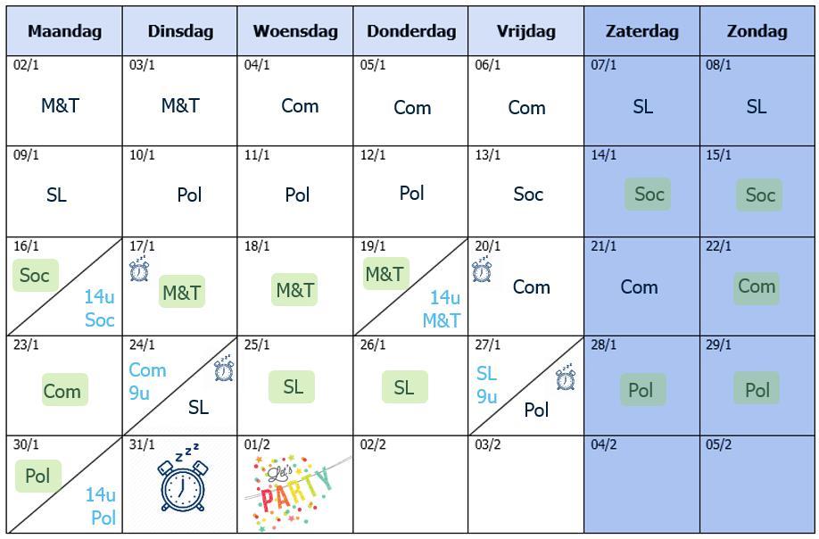 Een goede planning is het halve werk Wanneer studeer ik welk OPO? Stap 6 Concretiseer!