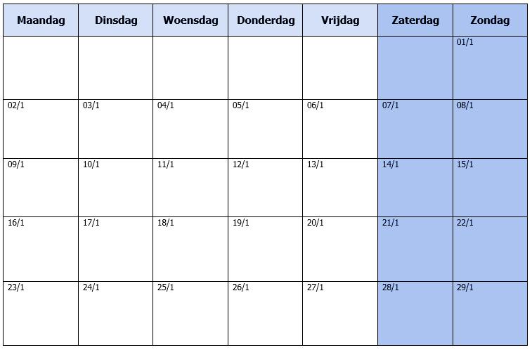 Een goede planning is