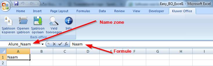 Creatie van een Excel sjabloon (template) Vertrek, om een nieuw sjabloon aan te maken, steeds vanuit een standaarddocument met een vooraf gedefinieerd lettertype en waarin de hoofd- en voettekst van