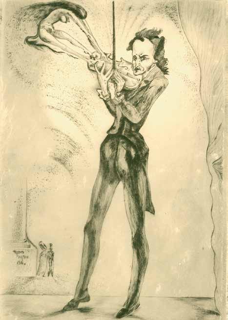 Karikatuur van Nicolò Paganini;