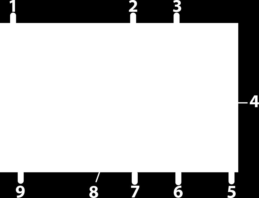 Het Sonar-beeld 1 Visbogen 2 Historie-overzicht* 3 Temperatuurgrafiek* 4 Diepte bij cursor 5 Amplitudebereik* 6 Zoom(bereik)-knoppen