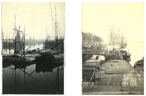 Plaat/Plate 91 Adolphe Braun, Gezicht op de hauen uan Rotterdam (uermoedelijk het Boerengat)/VieuJ of Rotterdam harbour (probably Boerengat), c. 1864.