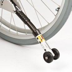 Dit biedt liefst 38 wielstanden voor fijnafstelling van de rolstoel.