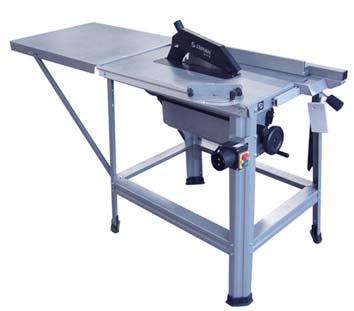 Zaagtafel TA315W 230V Motorvermogen 2200 W Toerental 2800 t/min Diameter zaagblad 315 mm Hoogteregeling 0-85 mm