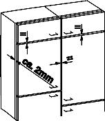 Apparaat aansluiten Fig. 29 u Kastdeur in de diepte Z uitlijnen: bovenaan de schroeven Fig. 29 (34), onderaan de zeskantschroeven Fig. 29 (27) losdraaien, vervolgens de deur verschuiven.