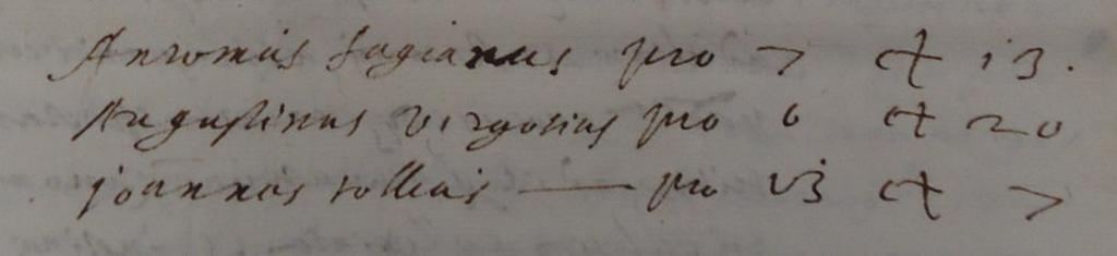 Op 3 september 1591 werd in de kapittelvergadering vastgesteld dat, door het vertrek van priester Augustinus de Trivisanis, een formele post was vrijgekomen in het koor van de kathedraal.