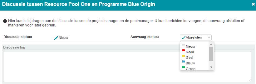 Werken met Resource Management regel verschijnt: selecteer de juiste resources en alloceer uren. Blauw gekleurde cellen tonen een onderallocatie op een project aan.