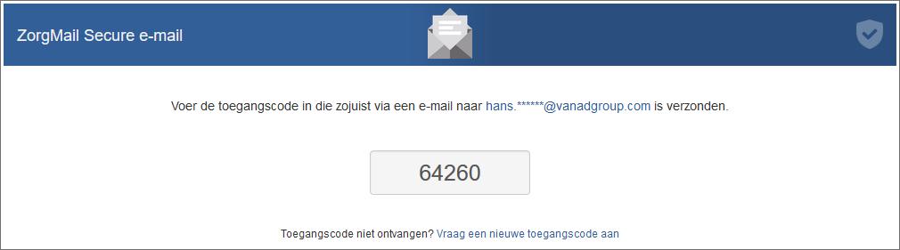 De ontvanger klikt op de groene knop Bericht lezen in de e-mail waarna de ZorgMail Viewer in de browser wordt