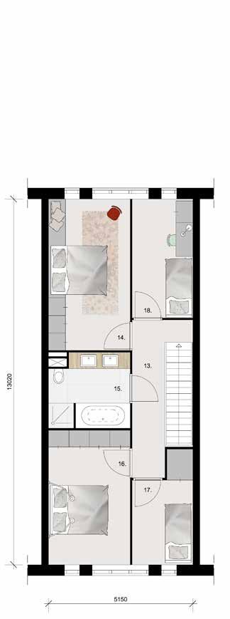 Grondgebonden woning, kelder-2 t/m 1 e verdieping KELDER SOUTERRAIN BEGANE