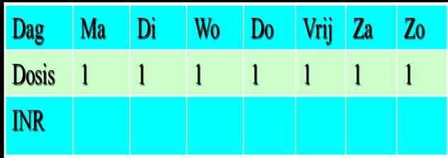 Doseringsschema Een