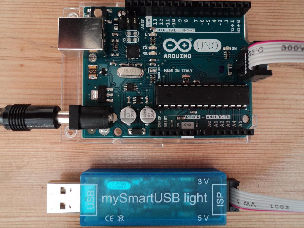 Figuur 1: De opstelling van de Arduino gereed om te worden