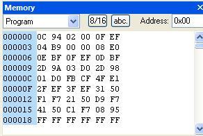 2 De binaire file of.hex file De inhoud van de PROGRAM.