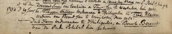 op zondag 15 december 1782, gedoopt aldaar op zondag 22 december 1782, zie 70. 142 Derk Harms Hensum, Arbeider, geboren te Westerlee, gem. Scheemda.