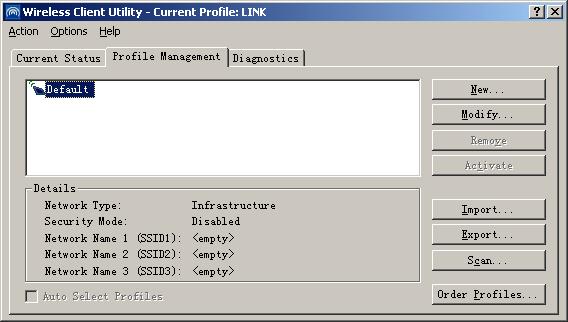 Network Type het type netwerk en het huidig aangesloten station.