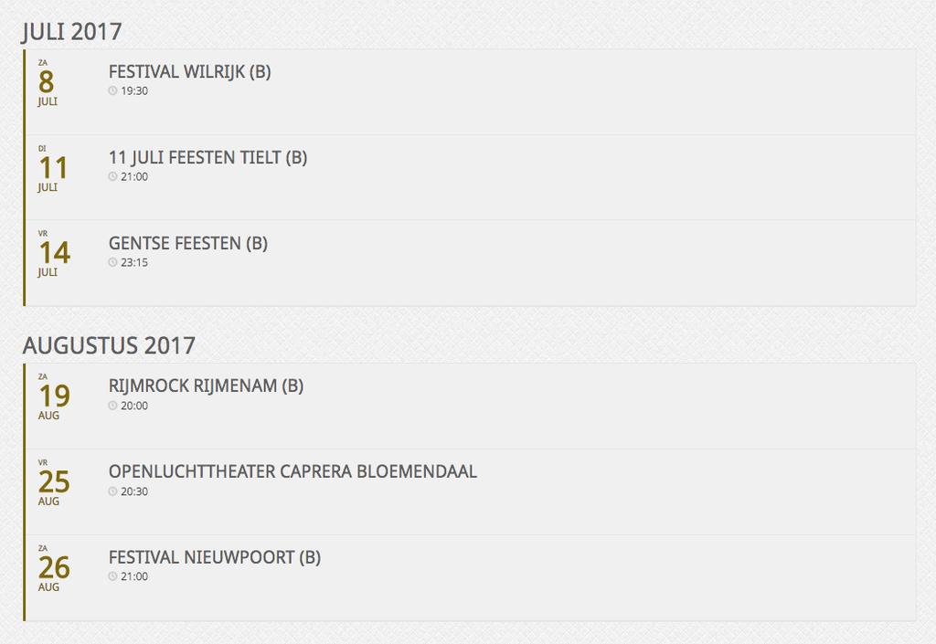 Nieuwe tourlog Deze week is er ook een nieuwe tourlog geplaatst op de site waarin Frank vertelt over de nieuwe tour, festivals, een nieuw