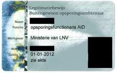 Insigne Voorkant legitimatiebewijs