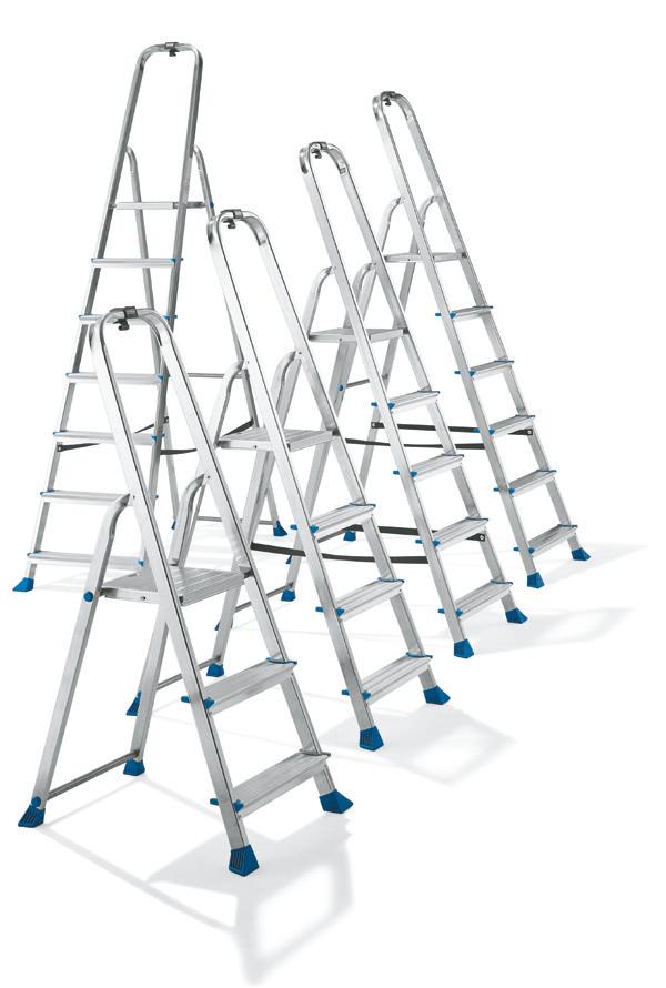 96 Altrex telescopische ladder 1x11 treden. Variabel in te stellen werkhoogte tot 3.90 meter. Compact op te bergen. Max. belasting 150 kg. 25 184.00 138.