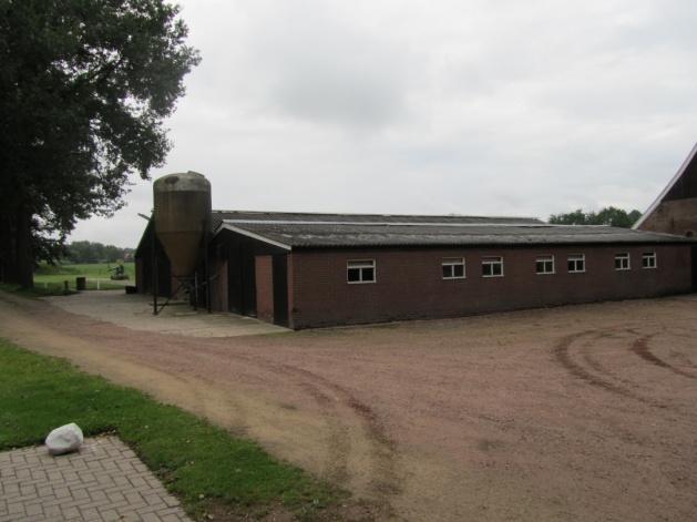 De noord en zuidkant van het bedrijf wordt omsloten door diverse groenstructuren waaronder een bomenrij, en een klein bosje (voornamelijk zomereiken).