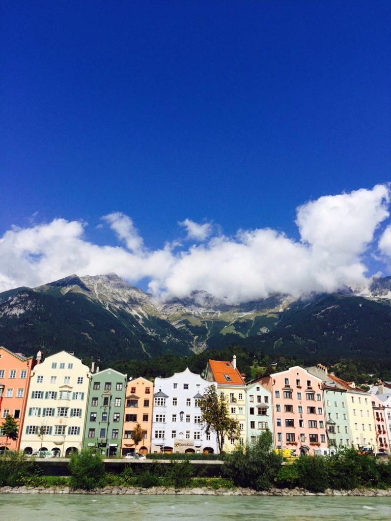 Het uitzicht vanaf het terras in Innsbruck bij restaurant Cammerlander was dus echt
