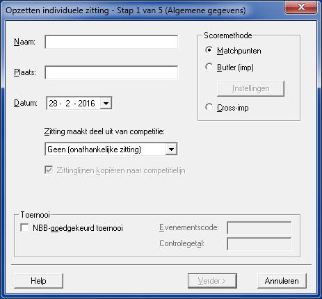 Selecteer allereerst - na een klik op het driehoekje het gewenste systeem en de onderverdeling. In beide gevallen kozen we voor Individueel.