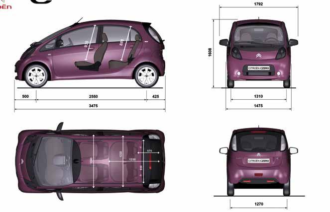 CITROËN C-ZERO - LIJNTEKENING BPM / BIJTELLING 2017 BPM-DIFFERENTIATIE Voor het bepalen van het BPM-bedrag gelden de volgende differentiaties: Een vast tarief van 353 voor auto s met een CO 2