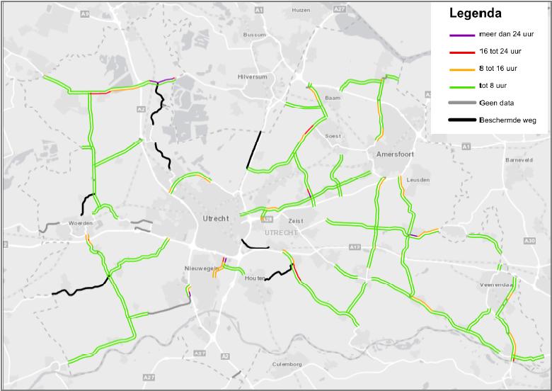 Traffic Patterns 29 14 Cumulatieve reistijd route 17 (van Hoek van Holland naar Maasdijk) deeltraject 1 deeltraject 2 deeltraject 3 deeltraject 4 Reistijden Reistijdverliezen Veiligheidsanalyses