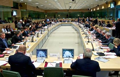 6 De ministers van Landbouw van de lidstaten tijdens een zitting van